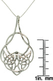 Jewelry Trends Sterling Silver Celtic Teardrop Knot Pendant with 18 Inch Box Chain Necklace