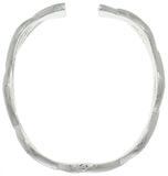 Jewelry Trends Silver-plated Brass Elegant Weaved Bangle Bracelet