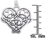 Jewelry Trends Sterling Silver Celtic Knot Eternal Love Heart Pendant on Box Chain Necklace Gift