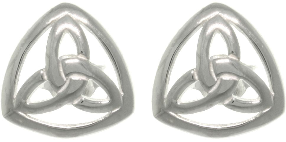 Jewelry Trends Sterling Silver Celtic Trinity Knot Stud Earrings