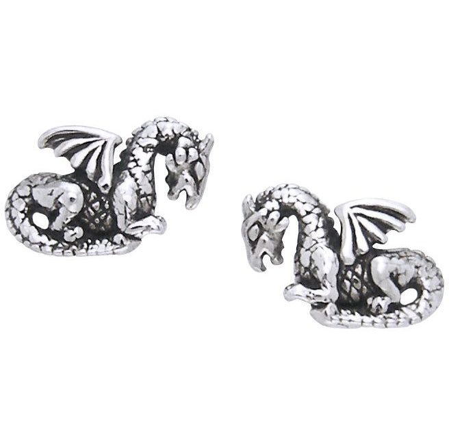 Jewelry Trends Sterling Silver Petite Dragon Post Earrings