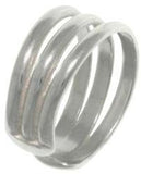 Jewelry Trends Sterling Silver 3-band Wide Adjustable Toe Ring or Midi Ring Pinky Ring