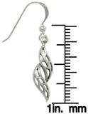 Jewelry Trends Sterling Silver Swirling Leaf Dangle Earrings