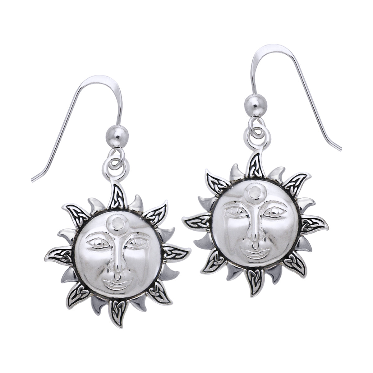 925 Silver Plated Sun Moon Star Dangle Drop Earrings Women Jewelry  Simulated | eBay