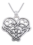 Jewelry Trends Sterling Silver Celtic Knot Eternal Love Heart Pendant on Box Chain Necklace Gift