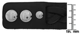 Jewelry Trends Black Genuine Leather Bracelet with Braided Center Strap and Adjustable Snaps