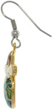 Jewelry Trends Pewter Holiday Joy to the Earth Christmas Earrings with Santa Hats