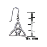 Jewelry Trends Sterling Silver Celtic Knot Work Trinity Triquetra Dangle Earrings