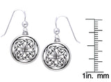 Jewelry Trends Sterling Silver Celtic Unity Knot Round Woven Dangle Earrings