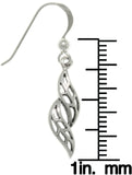 Jewelry Trends Sterling Silver Swirling Leaf Dangle Earrings