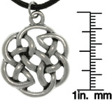 Jewelry Trends Pewter Unisex Celtic Shield of Destiny Pendant with 18 Inch Black Leather Cord Necklace