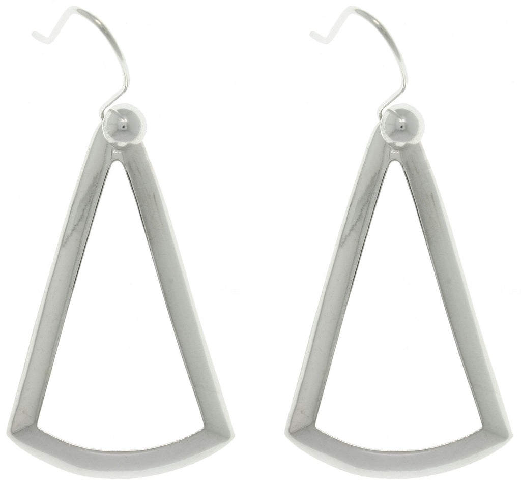 Jewelry Trends Sterling Silver Triangle Earrings
