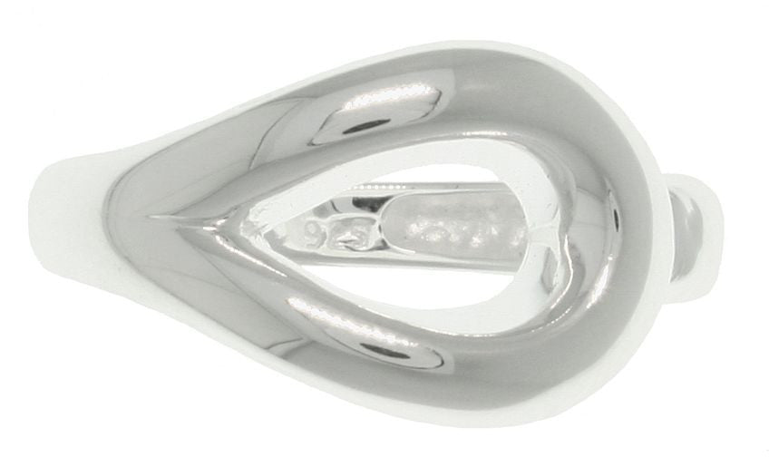 Jewelry Trends Sterling Silver Open Teardrop Buckle Design Ring Set Whole Sizes 6 - 9