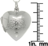 Jewelry Trends Sterling Silver Tree of Life Heart Locket Pendant with 18 Inch Chain Necklace