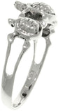 Jewelry Trends Sterling Silver Three Linked Turtles Band Ring Whole Sizes 6 - 9