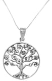 Jewelry Trends Sterling Silver Celtic Love Tree of Life Pendant on 18 Inch Box Chain Necklace