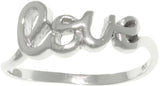 Jewelry Trends Sterling Silver Love Script Promise Ring Whole Sizes 6 - 9