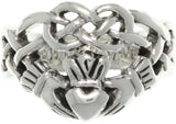 Jewelry Trends Sterling Silver Celtic Infinity Claddagh Heart Ring Whole Sizes 6 - 13