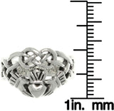 Jewelry Trends Sterling Silver Celtic Infinity Claddagh Heart Ring Whole Sizes 6 - 13