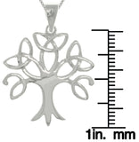 Jewelry Trends Sterling Silver Tree of Life Celtic Trinity Knot Branch Pendant on 18 Inch Box Chain Necklace