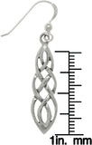 Jewelry Trends Sterling Silver Celtic Knot Linear Teardrop Dangle Earrings