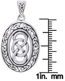 Jewelry Trends Sterling Silver Celtic Infinity Knot Pendant on 18 Inch Box Chain Necklace