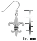 Jewelry Trends Sterling Silver Fleur De Lis Dangle Earrings