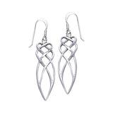 Jewelry Trends Sterling Silver Elegant Celtic Knot Work Long Dangle Earrings