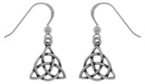 Jewelry Trends Sterling Silver Celtic Triquetra Circle of Life Dangle Earrings