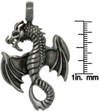 Jewelry Trends Pewter Unisex Flying Dragon Pendant