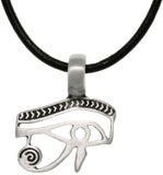 Jewelry Trends Pewter Eye of Horus Egyptian Pendant with 18 Inch Black Leather Cord Necklace