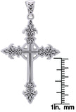 Jewelry Trends Sterling Silver Gothic Celtic Cross Pendant on 18 Inch Box Chain Necklace