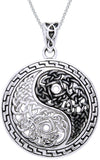 Jewelry Trends Sterling Silver Yin Yang Celtic Knot Pendant Necklace Courtney Davis Art