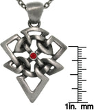 Jewelry Trends Pewter Celtic Arrow Triangle Protection Pendant on 24 Inch Chain Necklace