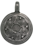 Jewelry Trends Pewter Celtic Spiral Waves Unisex Mediallion Pendant