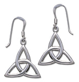 Jewelry Trends Sterling Silver Celtic Knot Work Trinity Triquetra Dangle Earrings