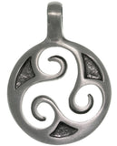 Jewelry Trends Pewter Celtic Triskelion Trinity Spiral Unisex Pendant