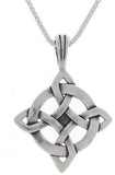 Jewelry Trends Sterling Silver Celtic Luck Pendant with 18 Inch Chain Necklace