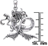Jewelry Trends Sterling Silver Sea Mermaid Pendant on 18 Inch Box Chain Necklace Amy Brown