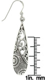 Jewelry Trends Sterling Silver Mixed Texture Long Dangle Earrings
