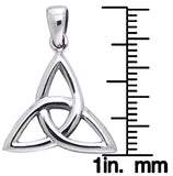 Jewelry Trends Sterling Silver Celtic Triquetra Trinity Knot Pendant on 18 Inch Box Chain Necklace