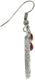Jewelry Trends Pewter Christmas Holiday Wreath and Bow Dangle Earrings
