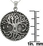 Jewelry Trends Sterling Silver Rope Edge Celtic Tree Of Life Pendant Necklace