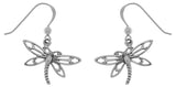 Jewelry Trends Sterling Silver Dragonfly Dangle Earrings