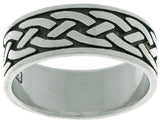Jewelry Trends Sterling Silver Traditional Braided Knot Celtic Band Ring