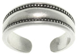 Jewelry Trends Sterling Silver Bali Edge Wedding Band Style Adjustable Toe Ring