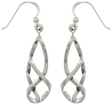 Jewelry Trends Sterling Silver Celtic Balance Knot Dangle Earrings