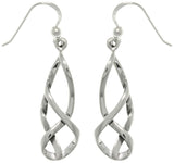 Jewelry Trends Sterling Silver Celtic Balance Knot Dangle Earrings