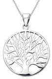 Jewelry Trends Sterling Silver Large Celtic Tree of Life Pendant on 18 Inch Box Chain Necklace