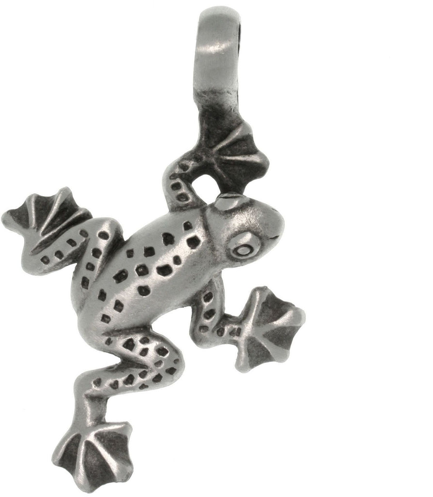 Jewelry Trends Antiqued Pewter Jumping Frog Pendant